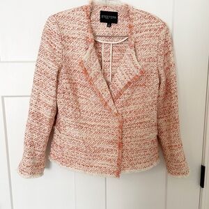 Etcetera Women's Pink coral Tweed Jacket size 6
